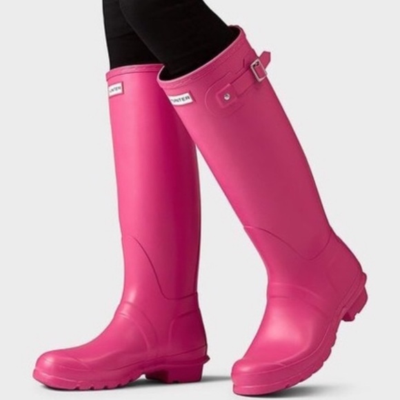 HUNTER original tall pink barbie hyper boots - Picture 1 of 7